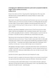 English Worksheet: Determination brings success
