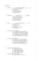 English Worksheet: tenses
