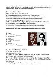 English Worksheet: Obamas 