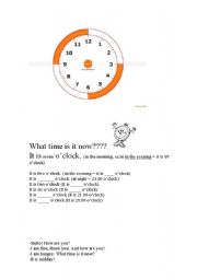 English worksheet: Time