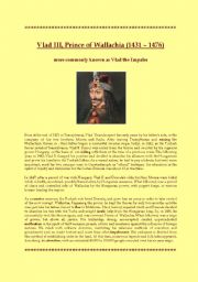 English Worksheet: dracula