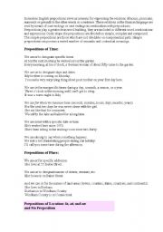 English Worksheet: prepositions