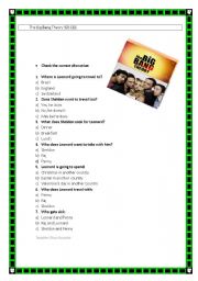 English Worksheet: Listening Comprehesion Activity - The Big Bang Theory