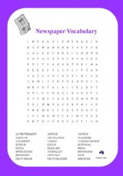 English Worksheet: Newspapers