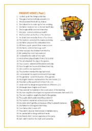 English Worksheet: PASSIVE VOICE, past