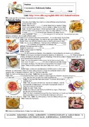 English Worksheet: Deliciously Italian