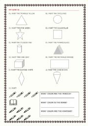 English worksheet: Color and Draw