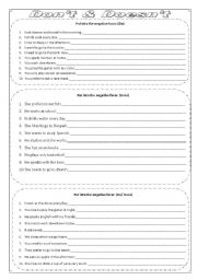 English Worksheet: DONT - DOESNT