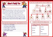 English Worksheet:  Family Tree