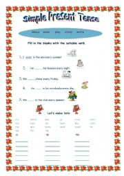 English worksheet: Present Simple TEnse