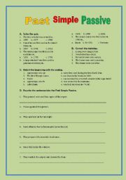 English Worksheet: the past simple passive