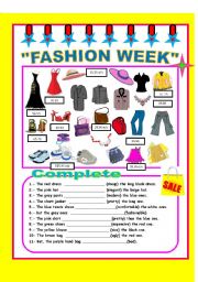 English Worksheet: fASHION WEEK!