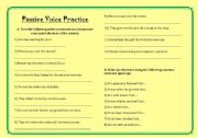 English Worksheet: passive voice