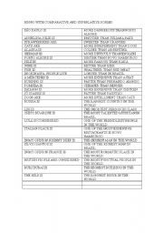 English Worksheet: Comparative and superlative sentences  bingo