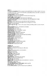 English worksheet: vocabulary