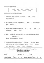 English Worksheet: Restaurants