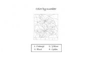 English Worksheet: Butterfly -Colour by number-