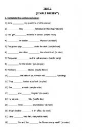 English Worksheet: PRESENT SIMPLE