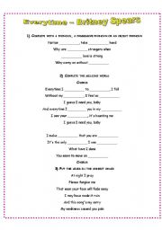 English Worksheet: Everytime - Britney Spears