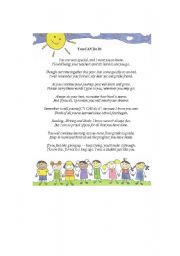 English Worksheet: End of the Year Poem