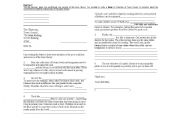 English Worksheet: formal letter activity