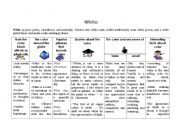 English Worksheet: White colour