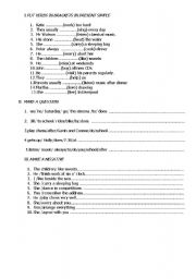 English worksheet: Present simple 