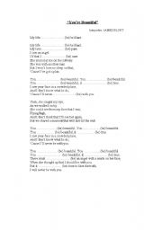 English worksheet: SONG 