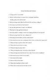 English Worksheet: Secrets from Restaurant Kitchens
