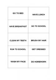 English Worksheet: everyday activities pictures and words