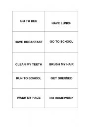 English worksheet: everyday activities pictures and words