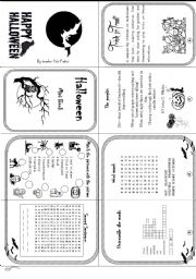 English Worksheet: Halloween mini book