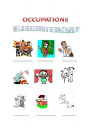 English worksheet: OCCUPATIONS