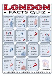 English Worksheet: The Original London Facts Quiz Multiple Choice easy (by blunderbuster)