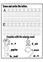 Short a,e sound and trace