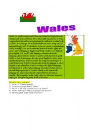 English Worksheet: Wales