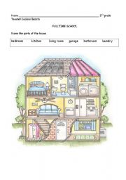 English Worksheet: Parts of the house