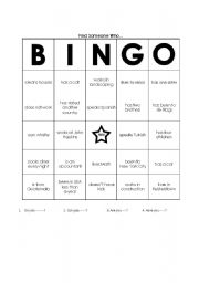 English Worksheet: BINGO Find Someone who...