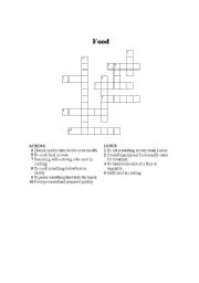 English Worksheet: Food Puzzle