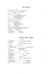 English Worksheet: am-is-are