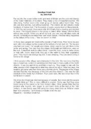 English Worksheet: GOODBYE GREAT AUK