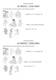English Worksheet: superlative adjectives