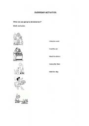 English Worksheet: EVERYDAY ACTIVITIES