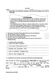 English Worksheet: ROUTINE