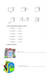 English worksheet: Prepositions of place