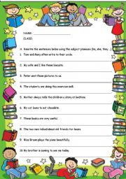 English Worksheet: Subject Pronouns & This/That/These/Those