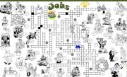 English Worksheet: jobs crossword