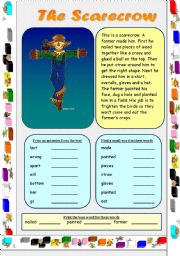 English Worksheet: The Scarecrow