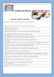 English Worksheet:  SUBJECT AND VERB  INVERSION FOR EMPHASIS  PART II + KEY