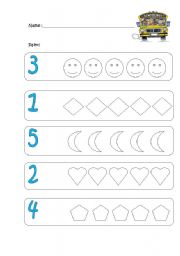 English Worksheet: paint and count